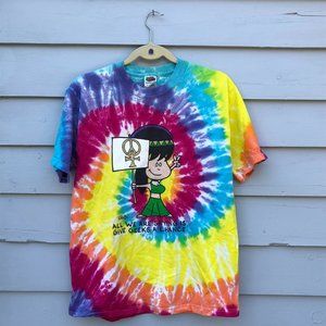 Vintage Tie Dye T Shirt Give Geeks A Chance College size Medium